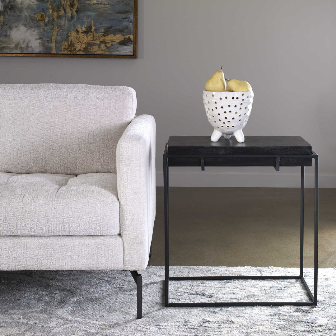 KNOX OXIDIZED BLACK SIDE TABLE