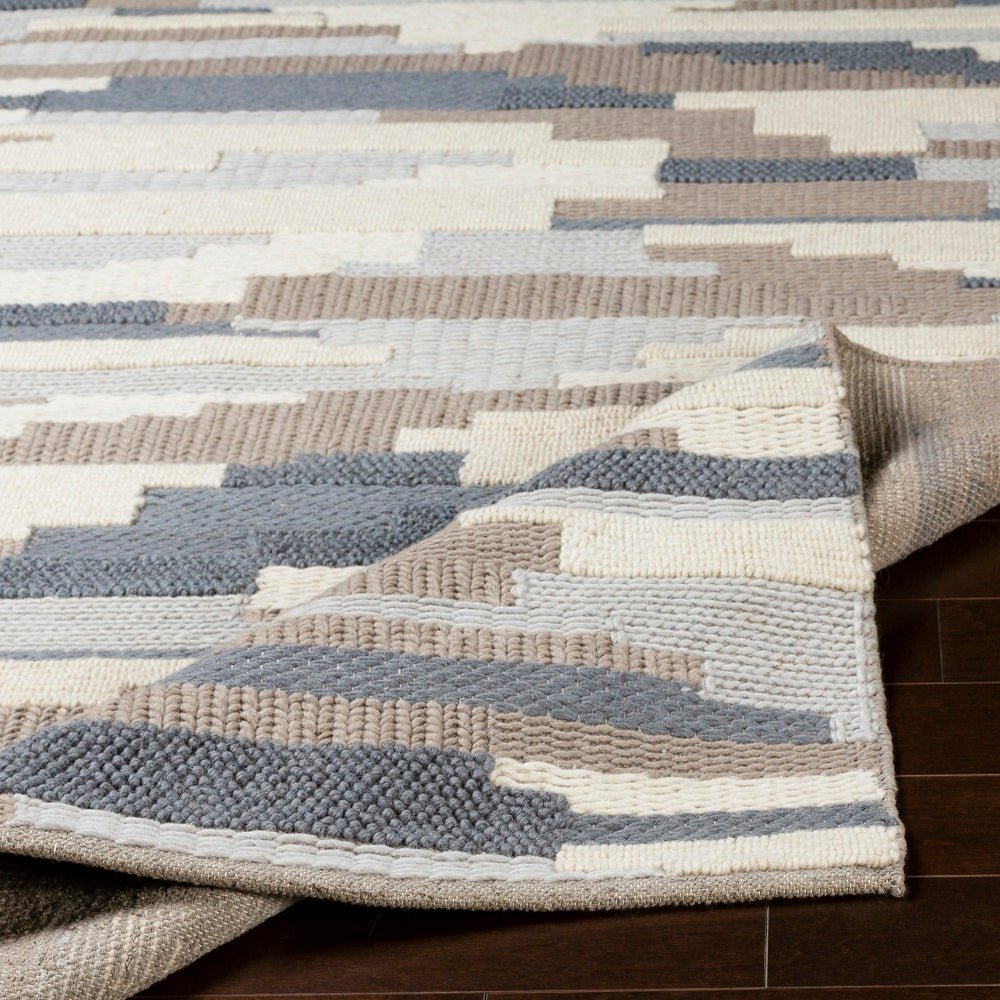 KOBY BRAIDED WOOL RUG: DENIM DUNES