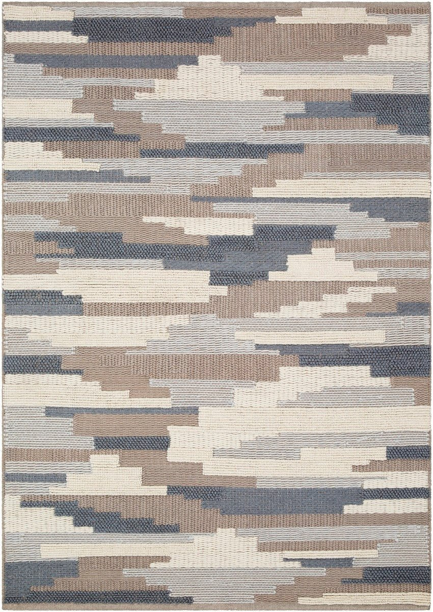 KOBY BRAIDED WOOL RUG: DENIM DUNES