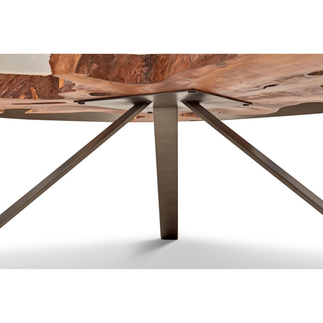 KULLEN TEAK + STEEL COFFEE TABLE