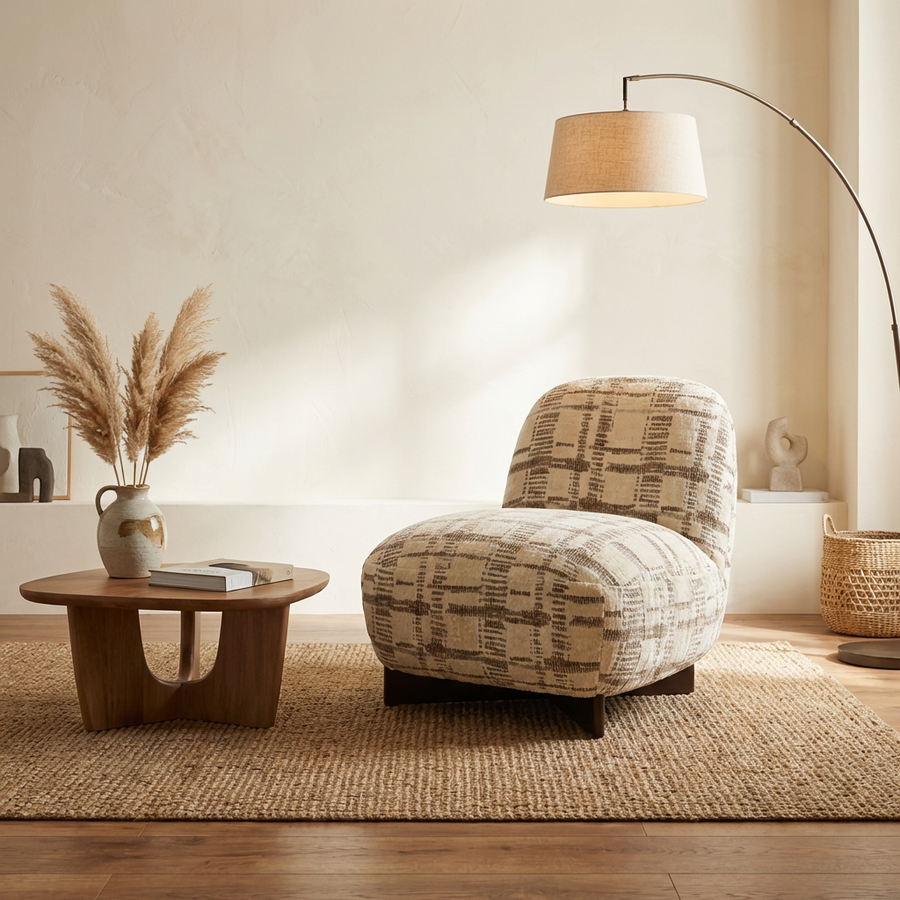 JAVA TOAST CHENILLE ACCENT CHAIR