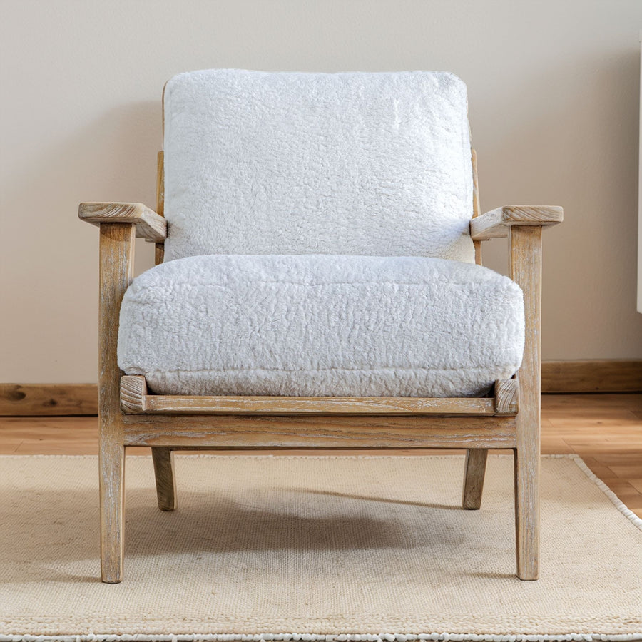 LAID BACK SHEEPSKIN ACCENT CHAIR