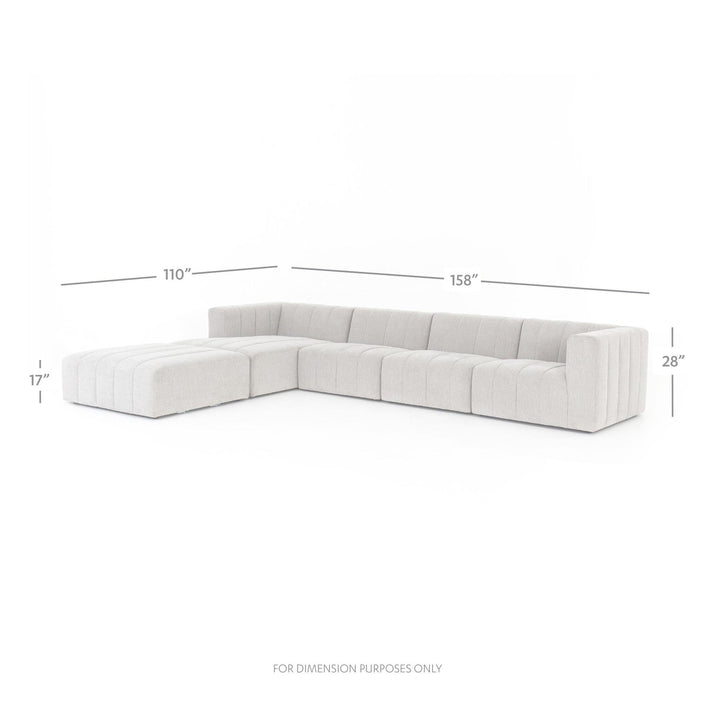 LANGHAM CHANNELED 4 - PIECE SECTIONAL SOFA