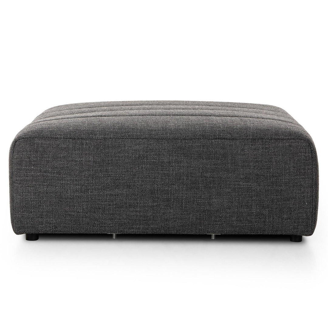 LANGHAM CHANNELED OTTOMAN - SAXON CHARCOAL