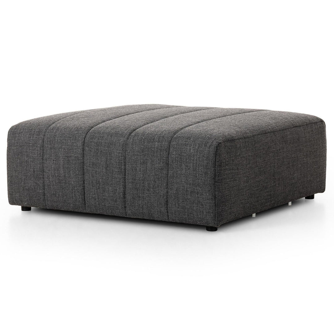 LANGHAM CHANNELED OTTOMAN - SAXON CHARCOAL