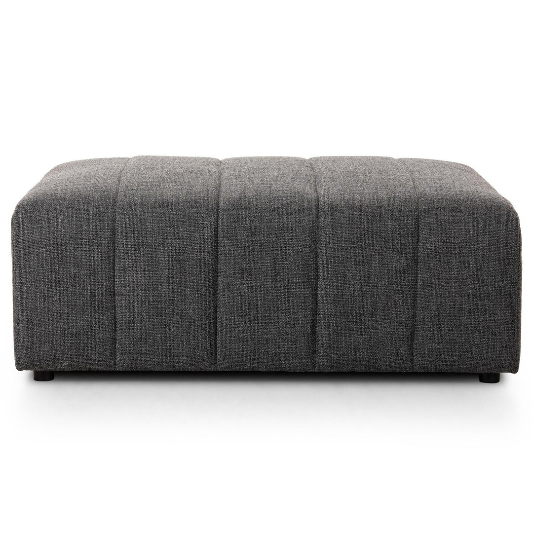 LANGHAM CHANNELED OTTOMAN - SAXON CHARCOAL