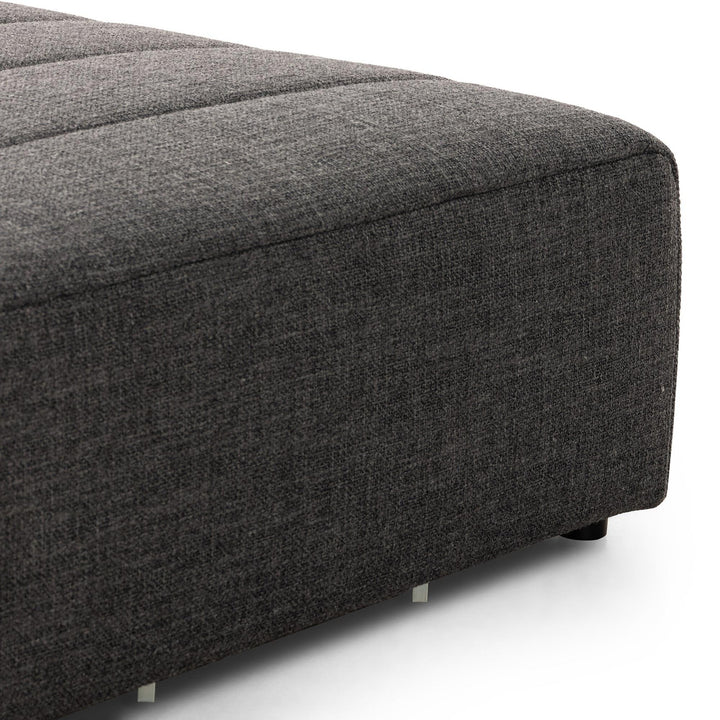 LANGHAM CHANNELED OTTOMAN - SAXON CHARCOAL