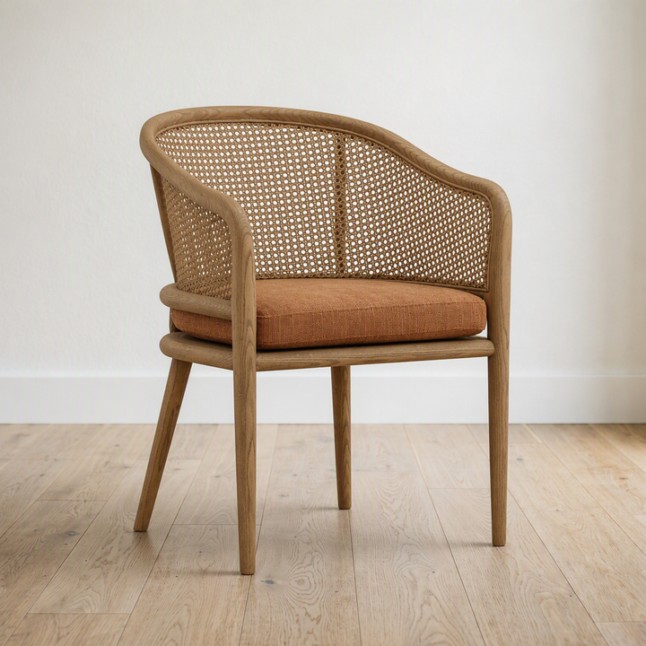 LANI NATURAL CANE DINING ARM CHAIR