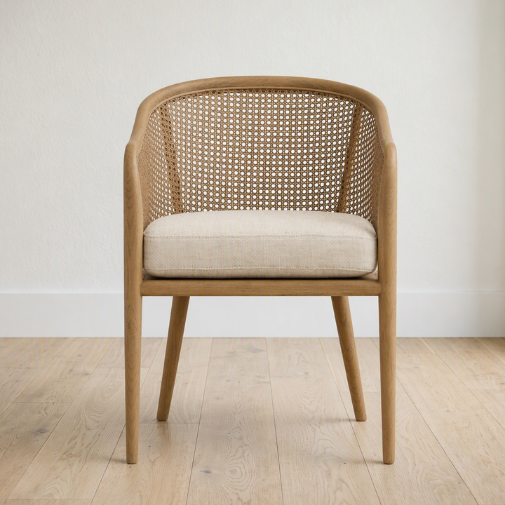 LANI NATURAL CANE DINING ARM CHAIR