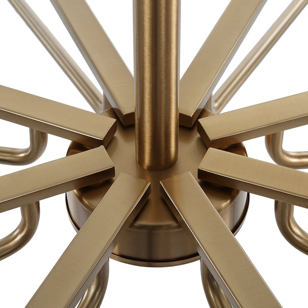 LASSEN 8 LIGHT BRASS CHANDELIER