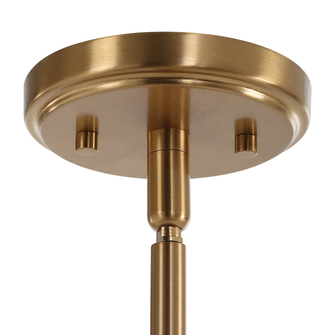 LASSEN 8 LIGHT BRASS CHANDELIER