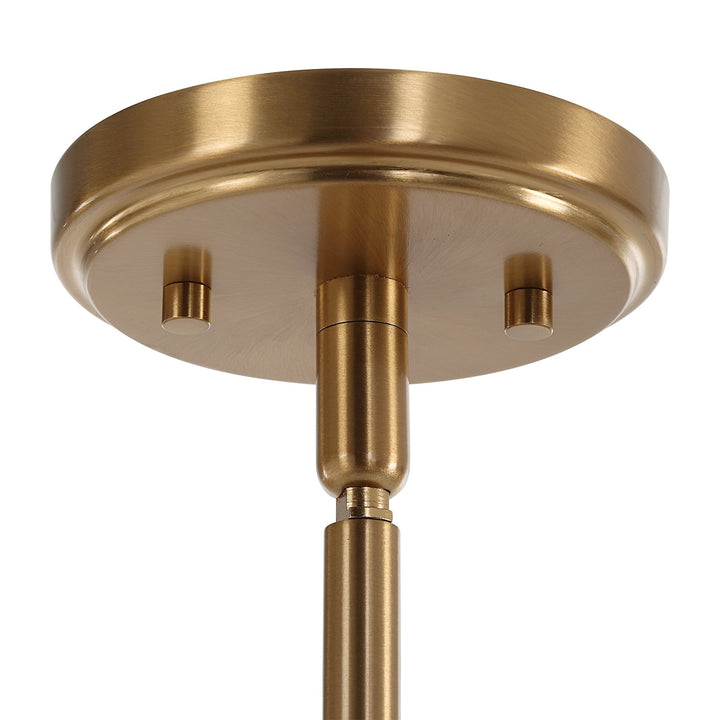 LASSEN 8 LIGHT BRASS CHANDELIER