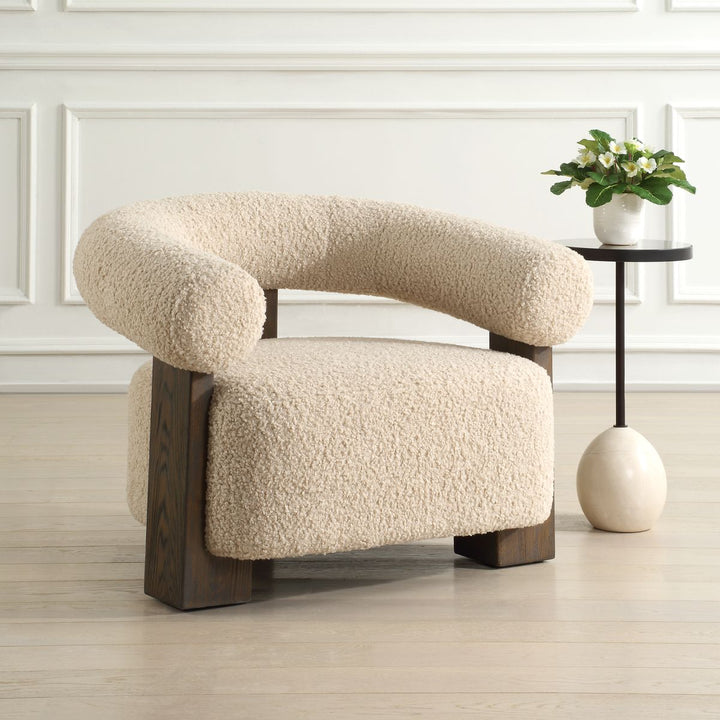 LENNOX FAUX SHEARLING ARM CHAIR