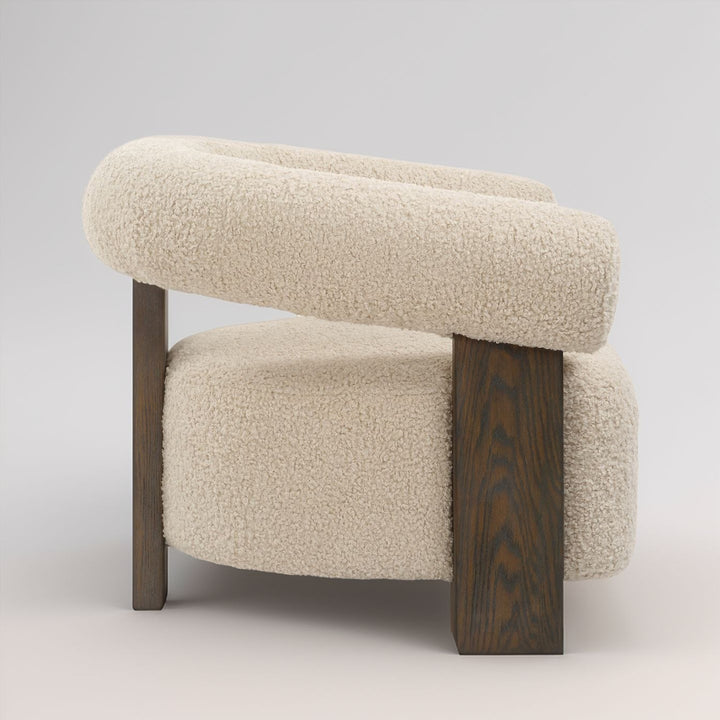 LENNOX FAUX SHEARLING ARM CHAIR