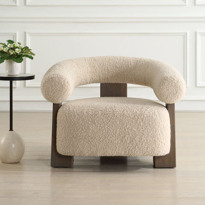 LENNOX FAUX SHEARLING ARM CHAIR