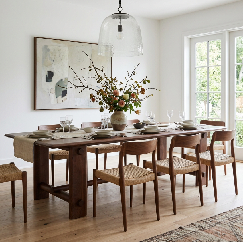 LEO 102" ACACIA WOOD DINING TABLE