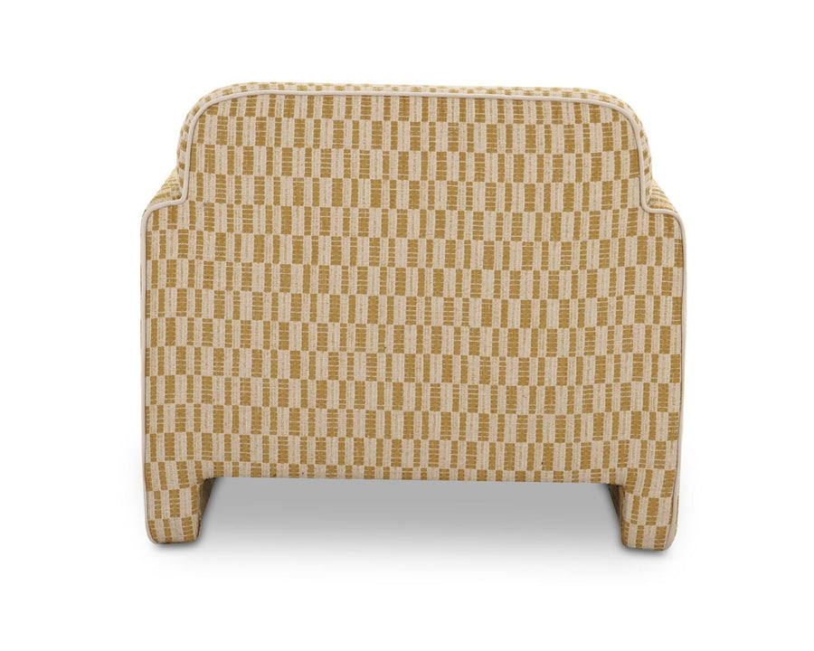 LEO GEOMETRIC UPHOLSTERED ARMCHAIR