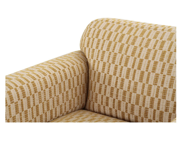 LEO GEOMETRIC UPHOLSTERED ARMCHAIR