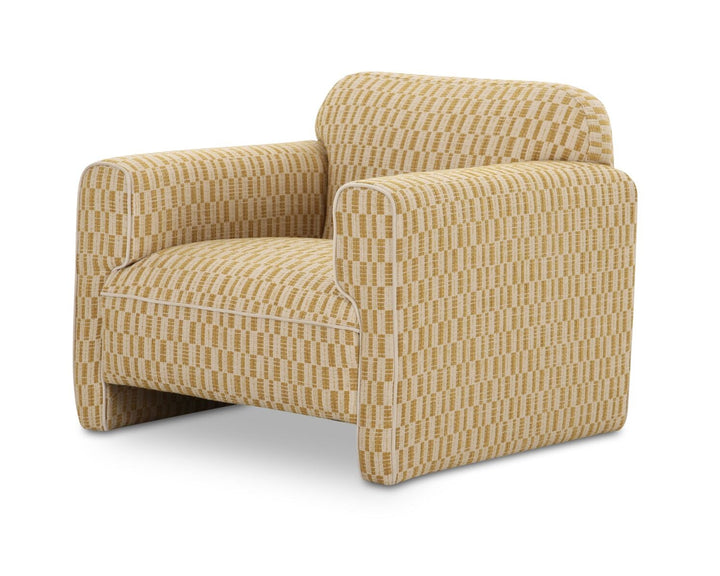 LEO GEOMETRIC UPHOLSTERED ARMCHAIR