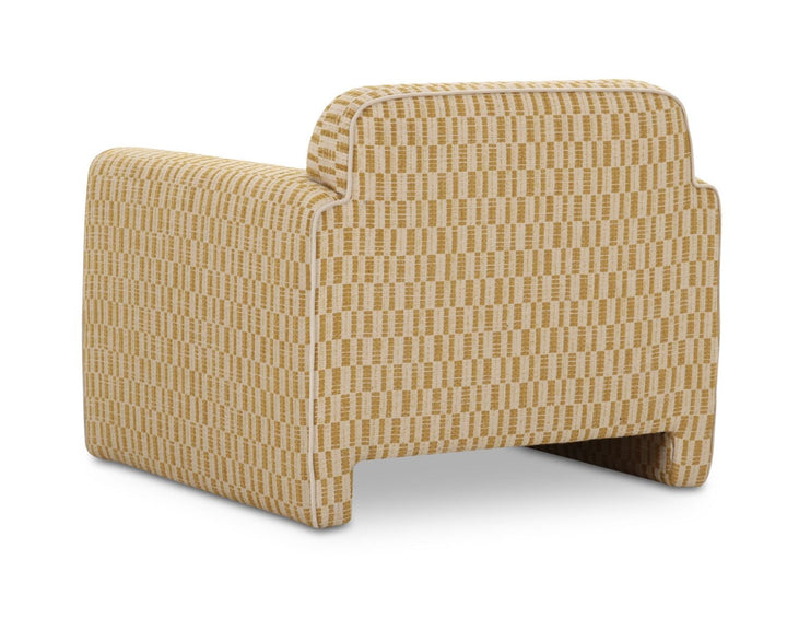 LEO GEOMETRIC UPHOLSTERED ARMCHAIR