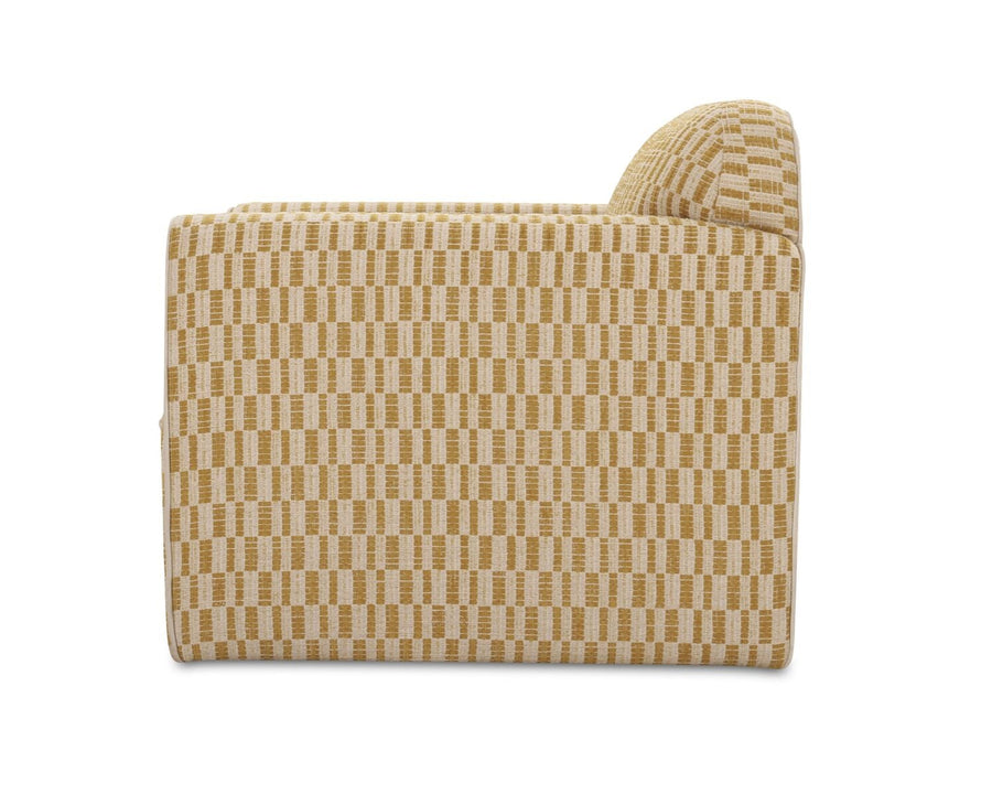 LEO GEOMETRIC UPHOLSTERED ARMCHAIR