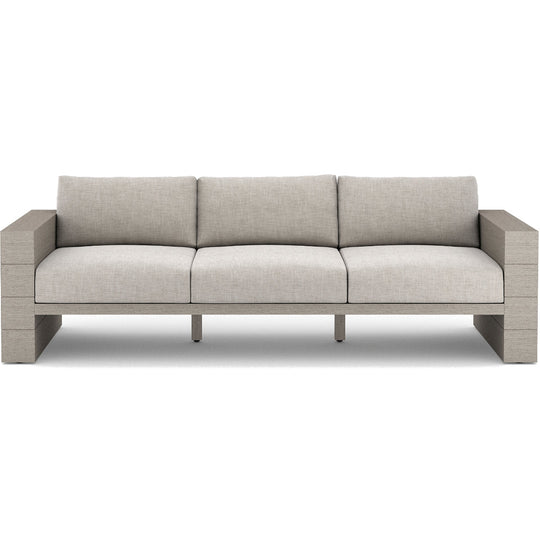 LEROY OUTDOOR SOFA: WEATHERED GREY TEAK