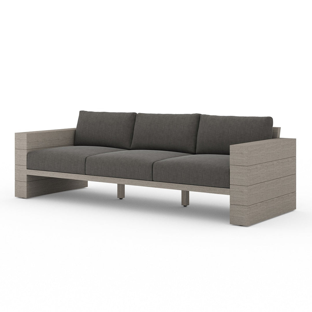 LEROY OUTDOOR SOFA: WEATHERED GREY TEAK