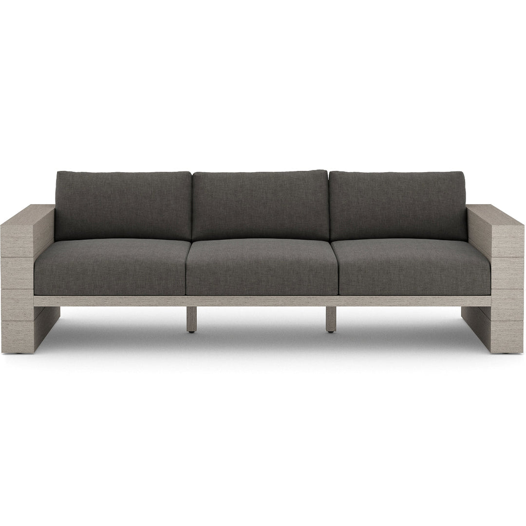 LEROY OUTDOOR SOFA: WEATHERED GREY TEAK