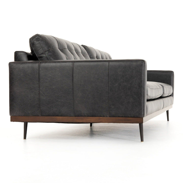 LEXI SONOMA BLACK LEATHER SOFA