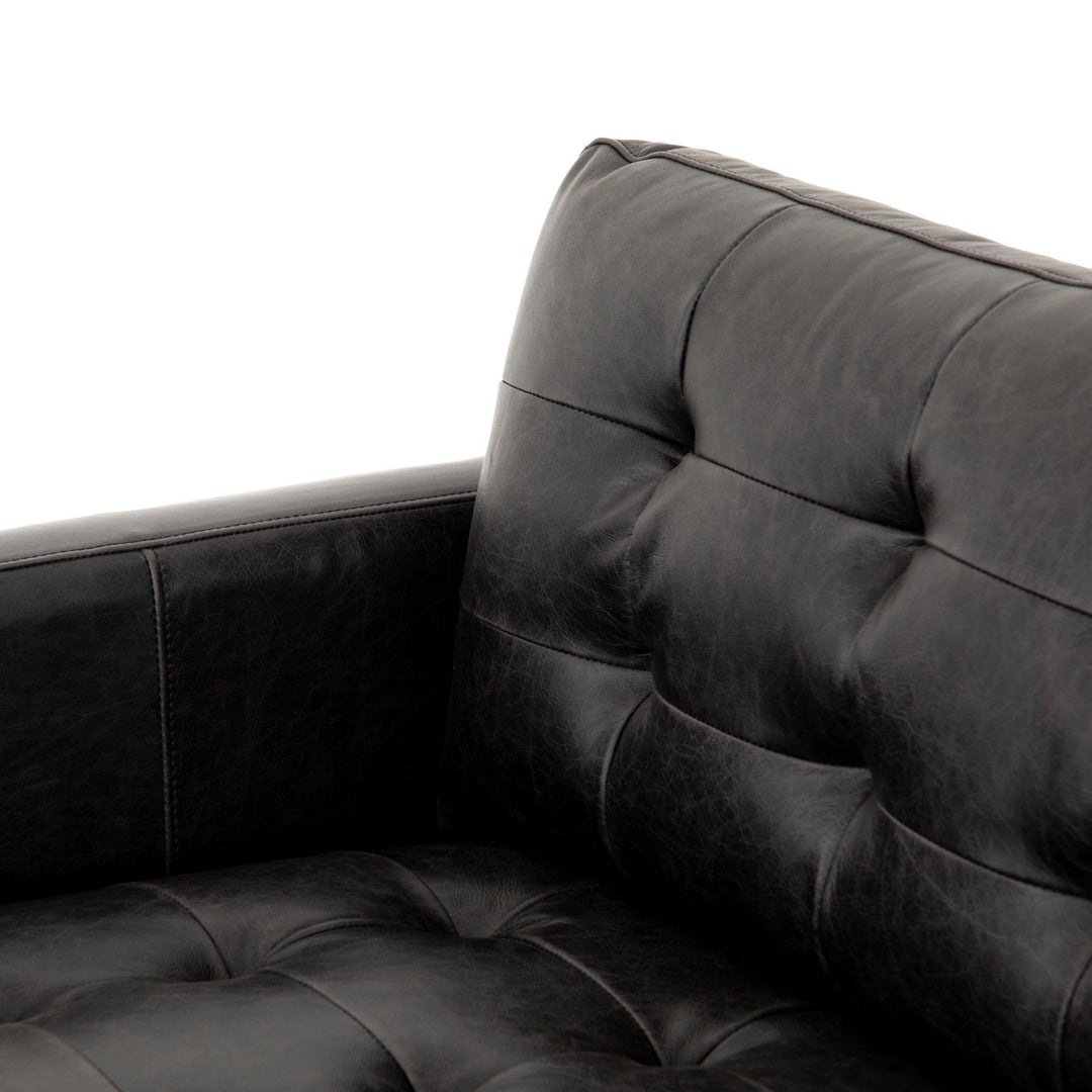 LEXI SONOMA BLACK LEATHER SOFA