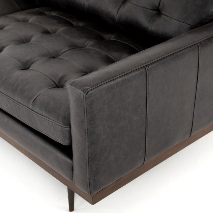 LEXI SONOMA BLACK LEATHER SOFA