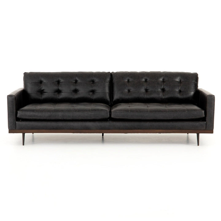 LEXI SONOMA BLACK LEATHER SOFA