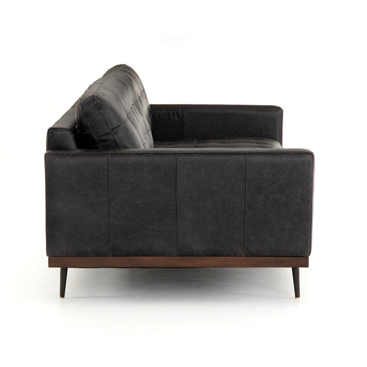 LEXI SONOMA BLACK LEATHER SOFA