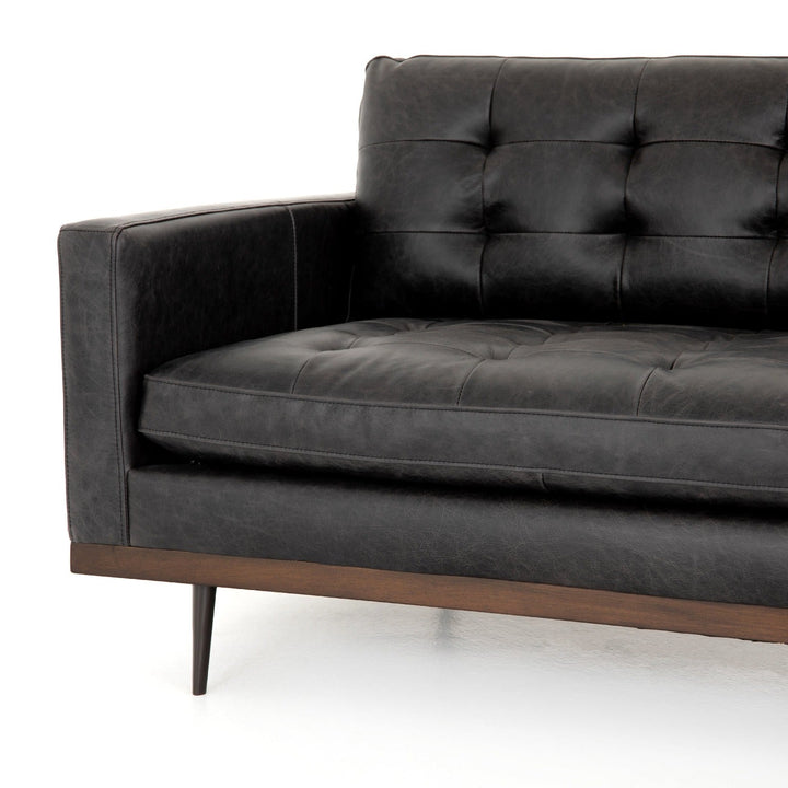 LEXI SONOMA BLACK LEATHER SOFA