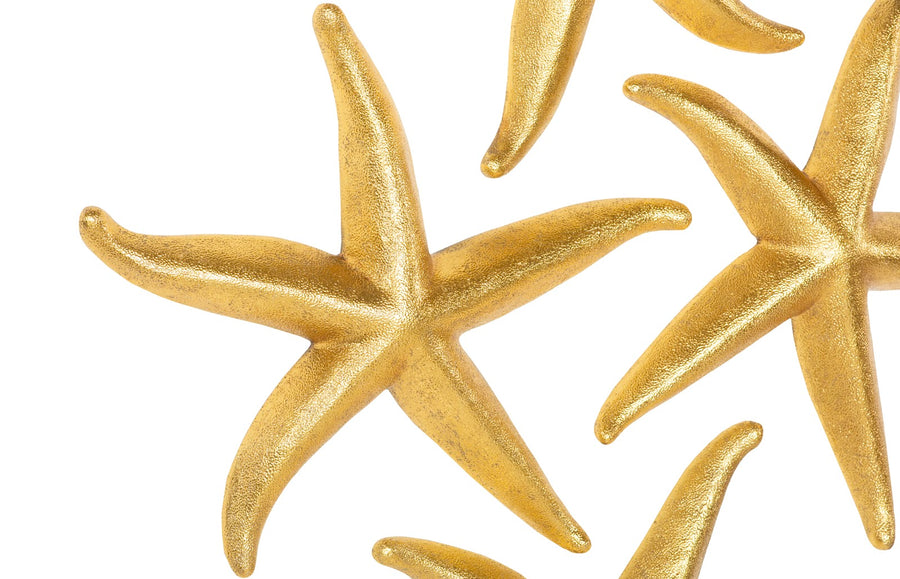 GOLD STARFISH WALL DECOR | SET OF 4