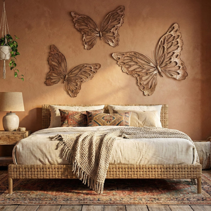 COPPER BUTTERFLY WALL DECOR