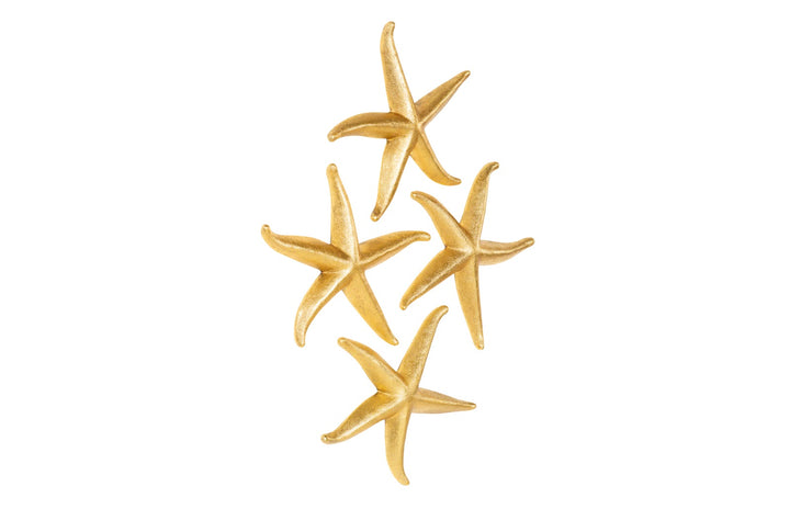 GOLD STARFISH WALL DECOR | SET OF 4