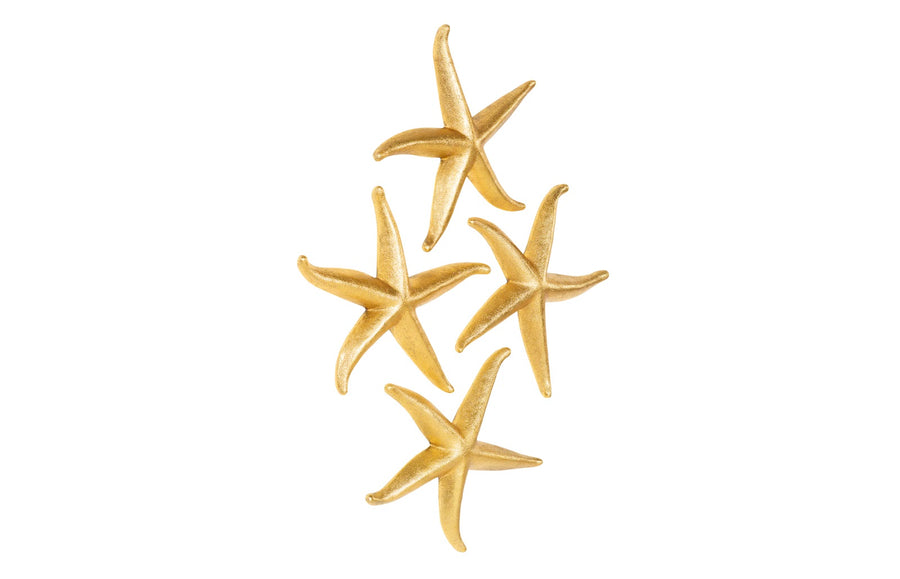 GOLD STARFISH WALL DECOR | SET OF 4