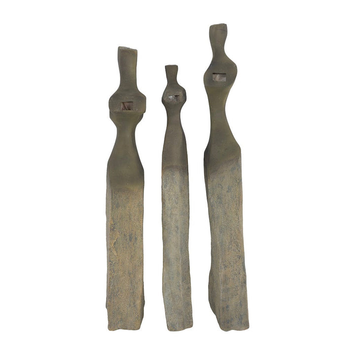 CAST WOMEN SPLINTER STONE WALL ART | SET OF 3