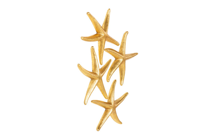 GOLD STARFISH WALL DECOR | SET OF 4