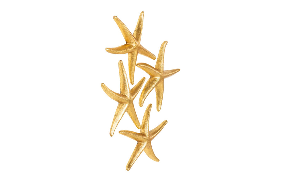 GOLD STARFISH WALL DECOR | SET OF 4