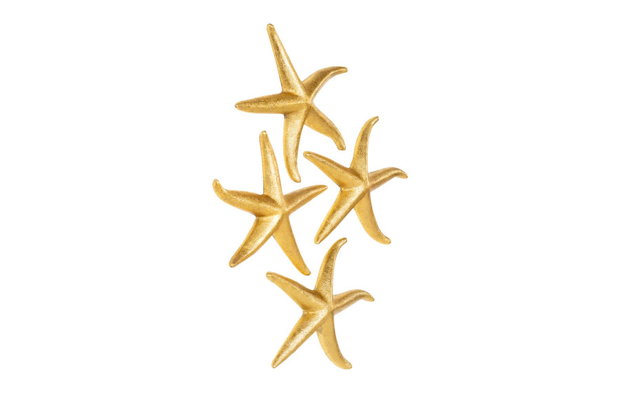 GOLD STARFISH WALL DECOR | SET OF 4