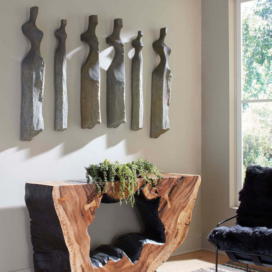 CAST WOMEN SPLINTER STONE WALL ART | SET OF 3