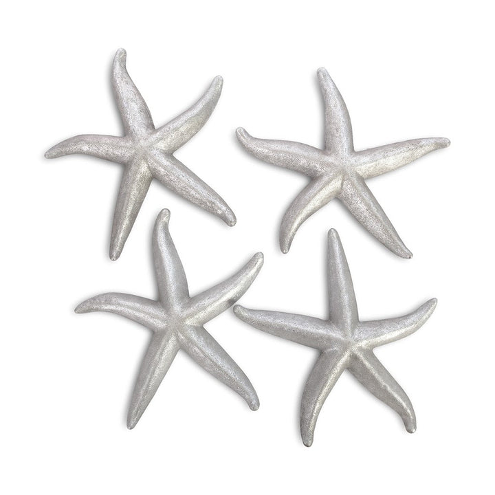 SILVER STARFISH WALL DECOR | SET OF 4