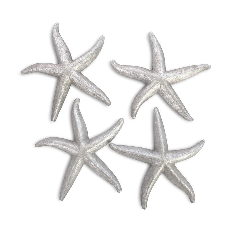SILVER STARFISH WALL DECOR | SET OF 4