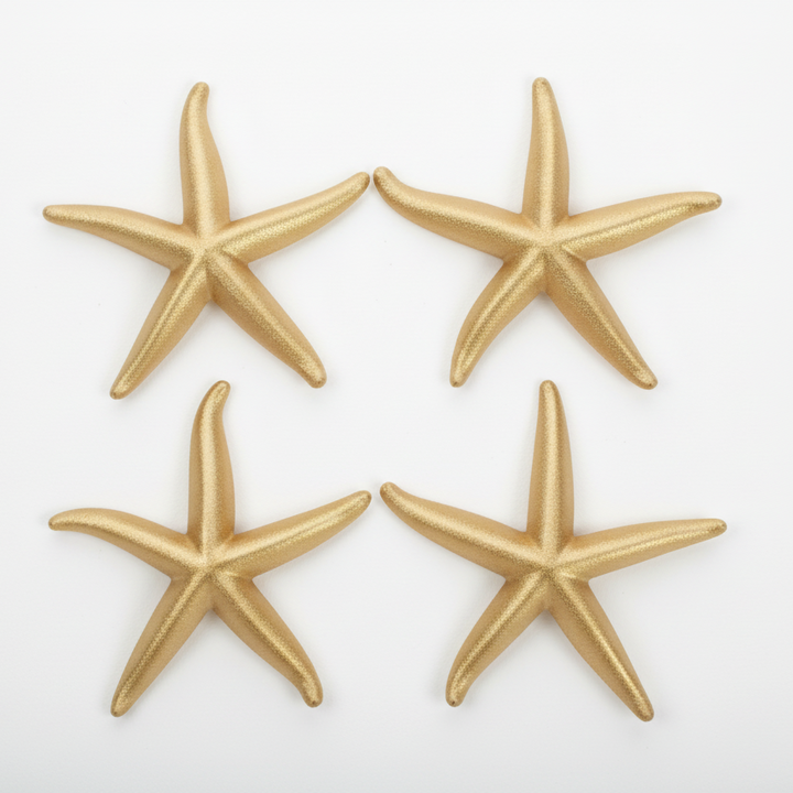 GOLD STARFISH WALL DECOR | SET OF 4