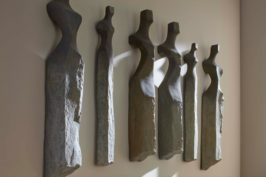 CAST WOMEN SPLINTER STONE WALL ART | SET OF 3