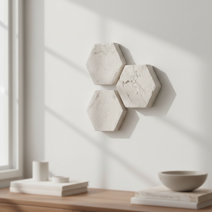 HEXAGON STONE WALL TILES | SET OF 3