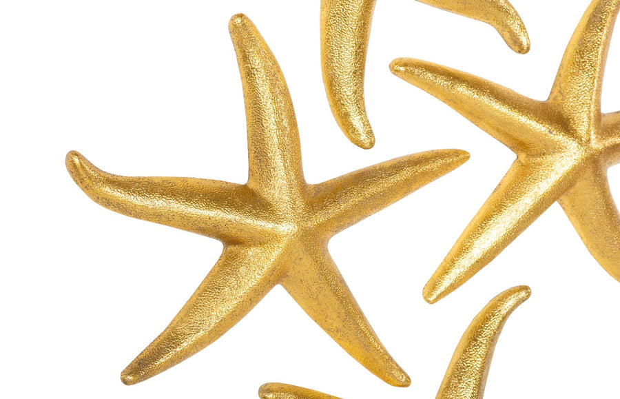 GOLD STARFISH WALL DECOR | SET OF 4