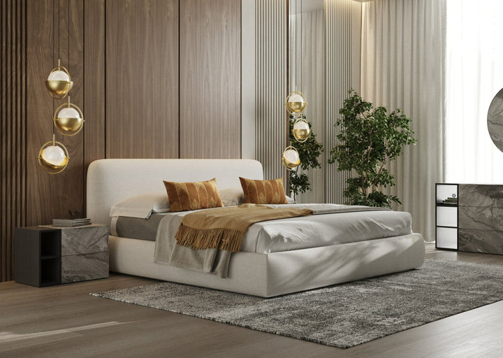 LIAM IVORY UPHOLSTERED BED